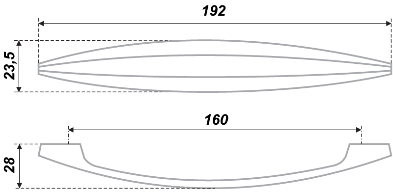 картинка Мебельная ручка RS211SC.4/160 от магазина DFCH 
