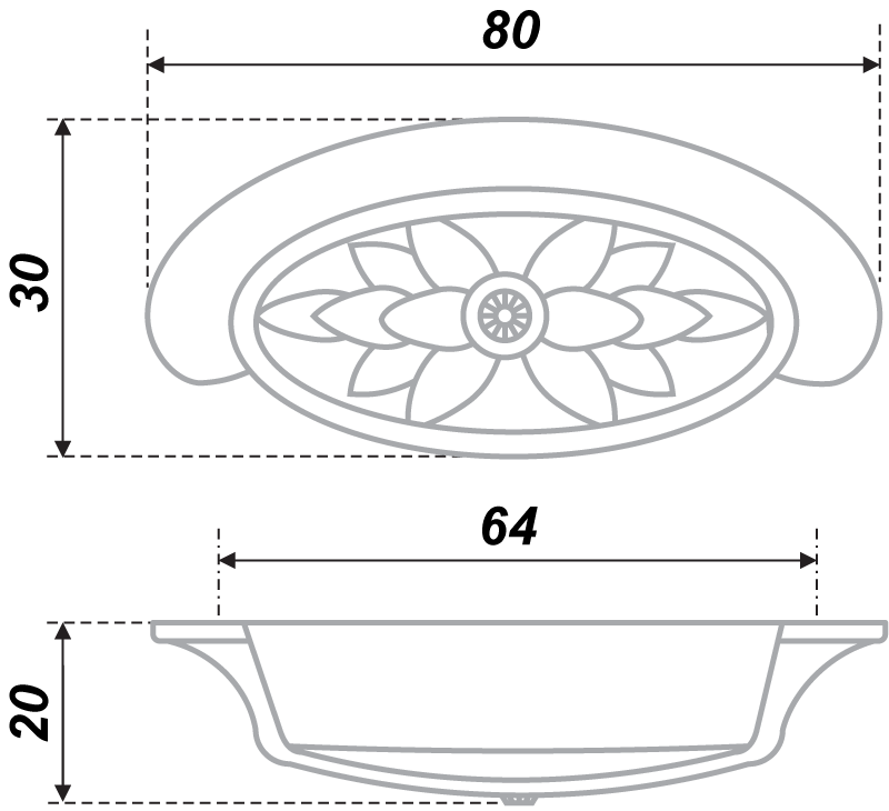 картинка Мебельная ручка RS416BAZ.3/64 от магазина DFCH 