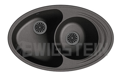EW- Elegant W90KF Мойка композитная (в базу 800мм) 1,5-чаши+крыло 820*520мм купить по цене от  в Петербурге и Москве
