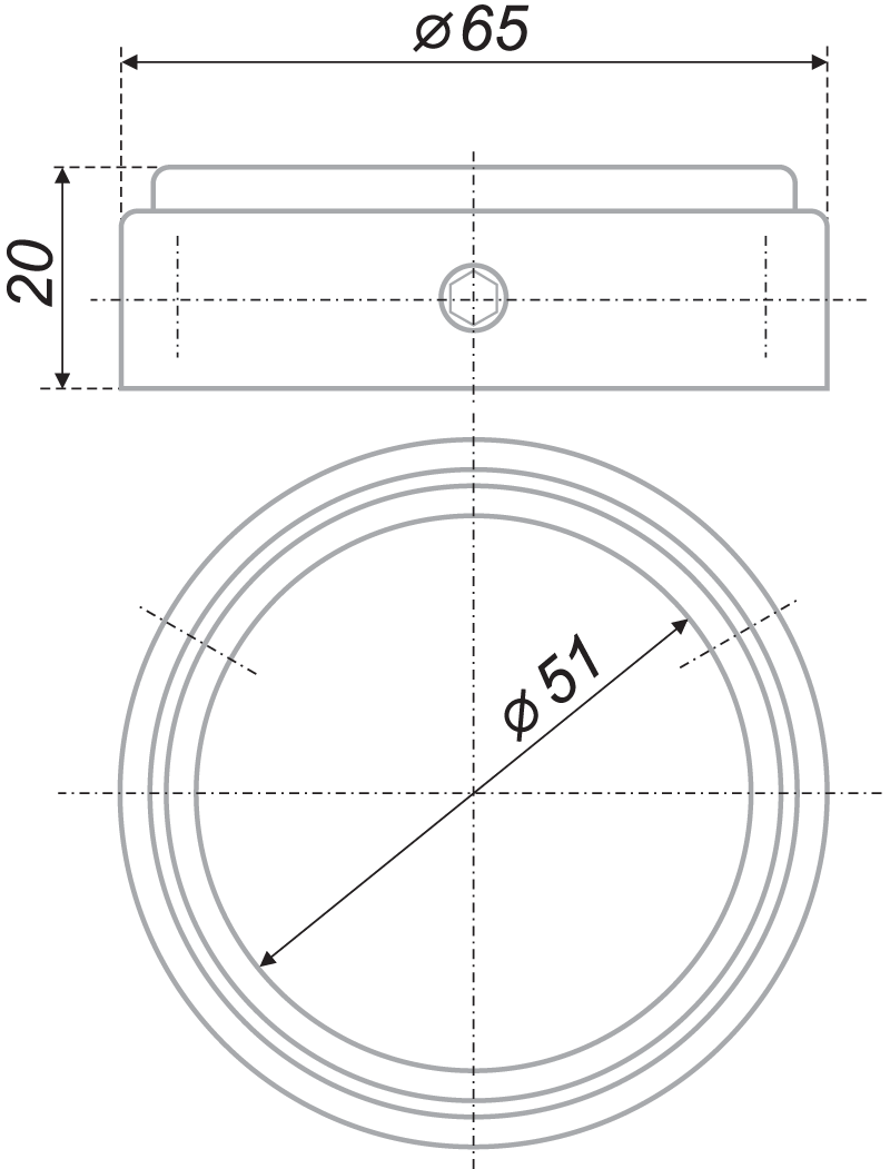 картинка Крепежное кольцо для барной системы SPC102/CP от магазина DFCH 