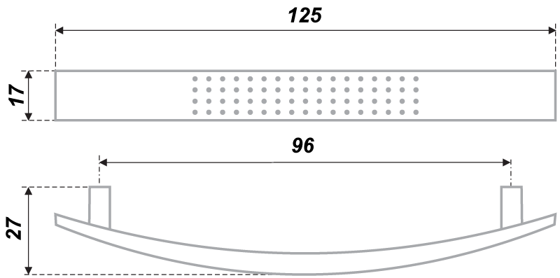 картинка Мебельная ручка RS223SC.4/96 от магазина DFCH 
