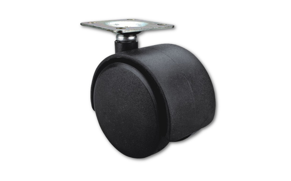 Колесная опора на площадке D40мм со стопором черная купить по цене от  в Петербурге и Москве
