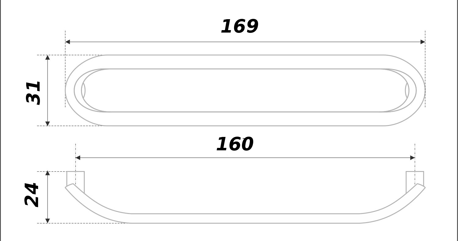картинка Мебельная ручка OPA RS283BSN.3/160 от магазина DFCH 