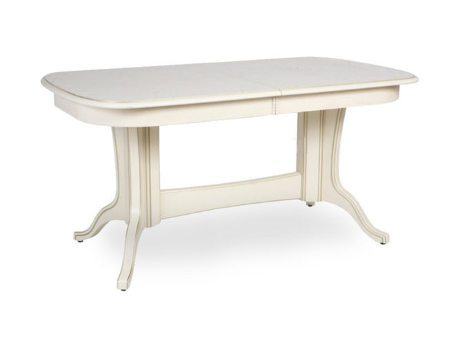 картинка Стол Лира-3 1400(1850)*900*785 с патиной (тон 3М с золотой патиной) от магазина DFCH 