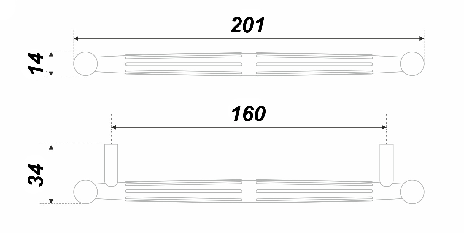 картинка Мебельная ручка TILDA RS308MBSG.4/160 от магазина DFCH 