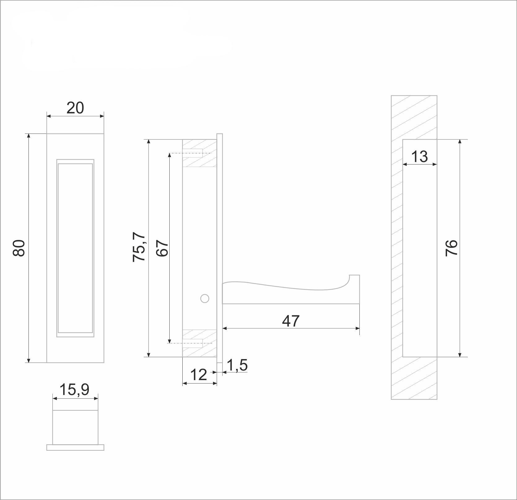 картинка Мебельный крючок FANTOM K100CP.12 от магазина DFCH 