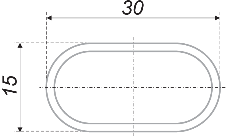 картинка Труба 15х30 мм TR07/1,5*3*300/1CP/1 от магазина DFCH 