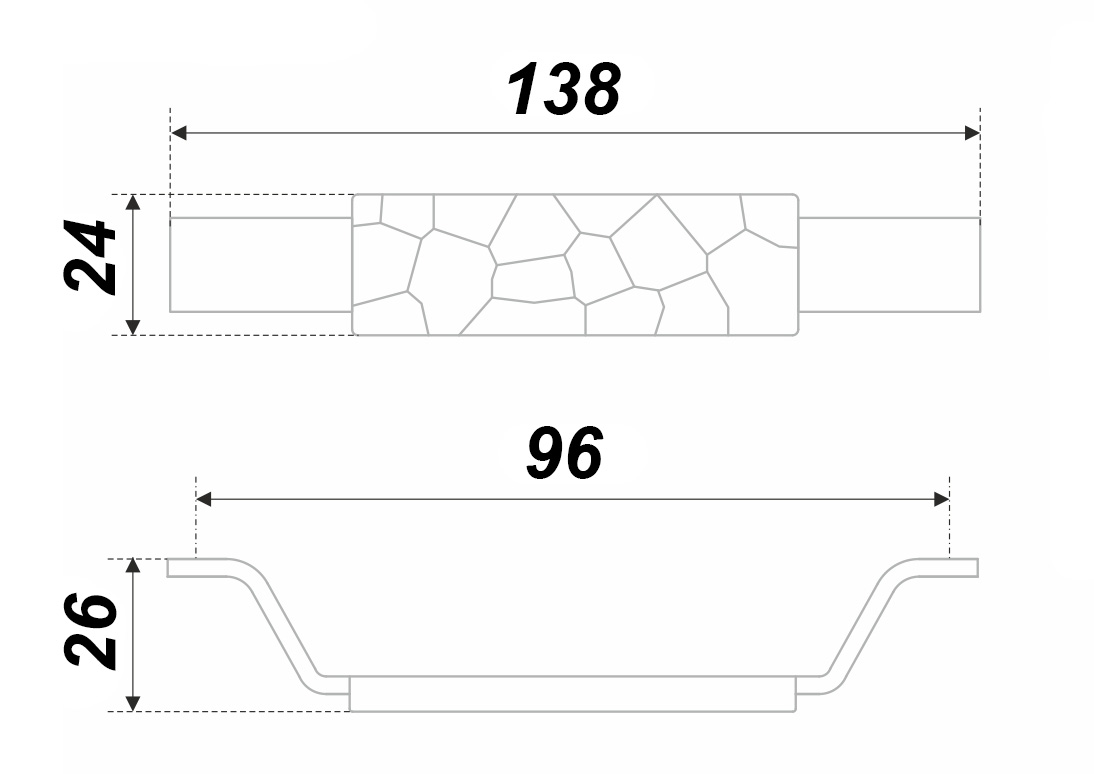 картинка Мебельная ручка LOFT RS322MBDN.5/96 от магазина DFCH 