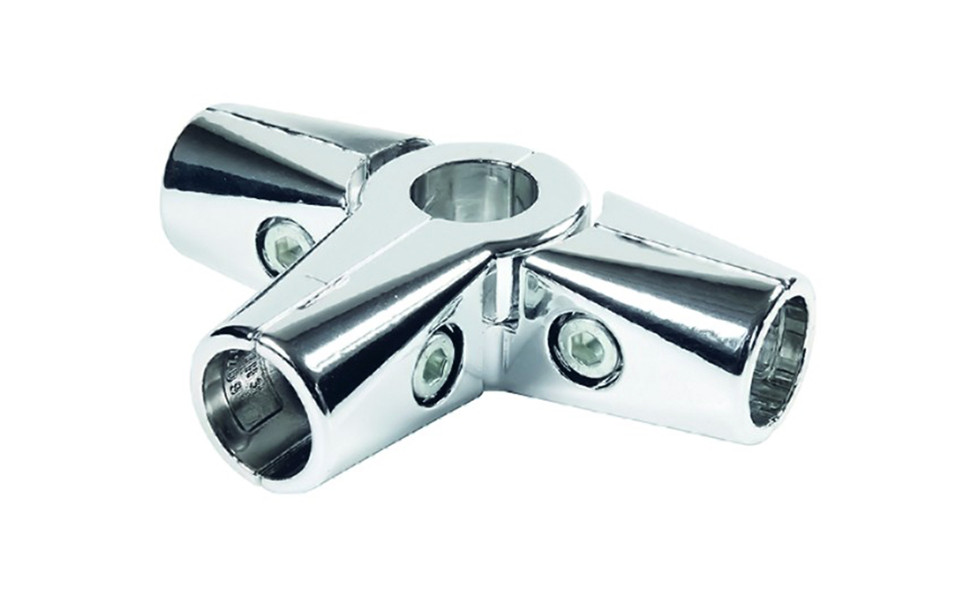 UNO type7/ T-15 соединение Т-обр. для 5-ти труб, хром купить по цене от  в Петербурге и Москве
