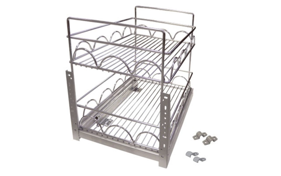 картинка KR18*2*1*400 (Корзина двухуровн.400мм., донное креп., полное выдв) от магазина DFCH 