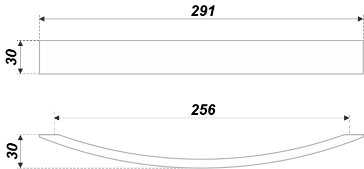 картинка Мебельная ручка RS278BSN.3/256 от магазина DFCH 