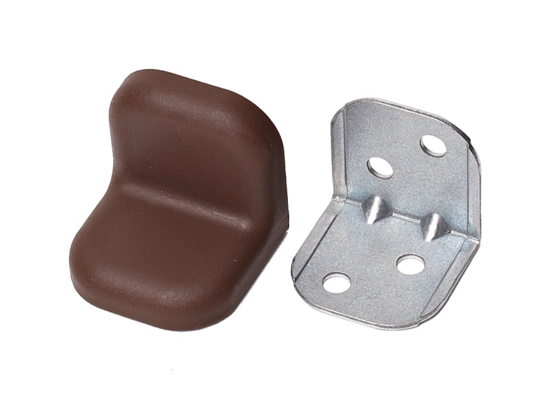 картинка Уголок крепежный мебельный 24х24х25х1,2мм УКБ 08 - орех  (7) от магазина DFCH 