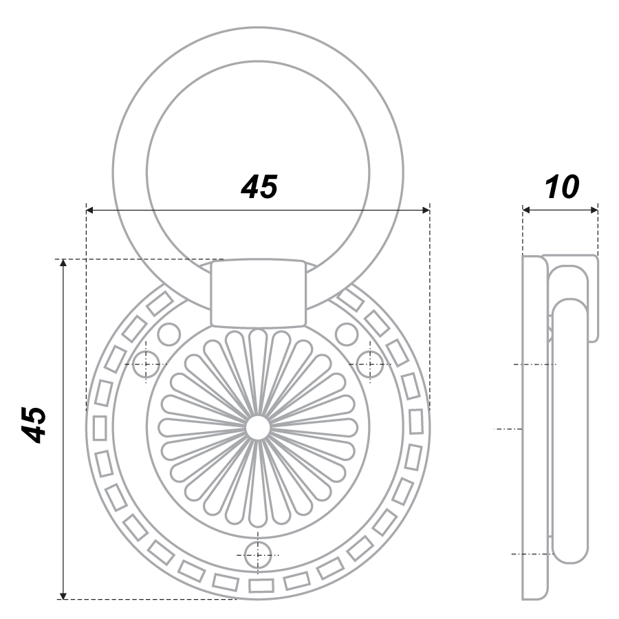 картинка Мебельная ручка RC028AB.3 от магазина DFCH 