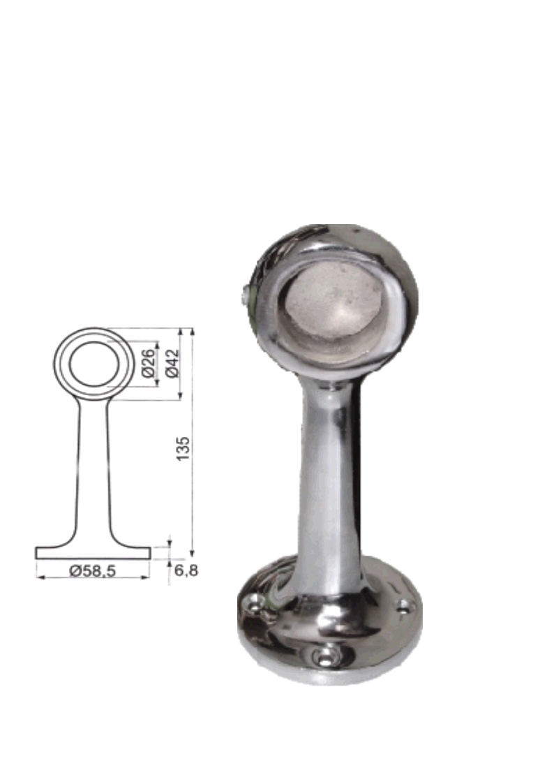 картинка JOKER type65/ R-50А держатель трубы d=25mm подвесной нерегулируемый закрытый от магазина DFCH 