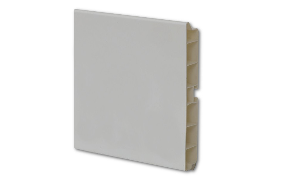 Цоколь пластиковый 4000*150*14 алюминий (№8) купить по цене от  в Петербурге и Москве
