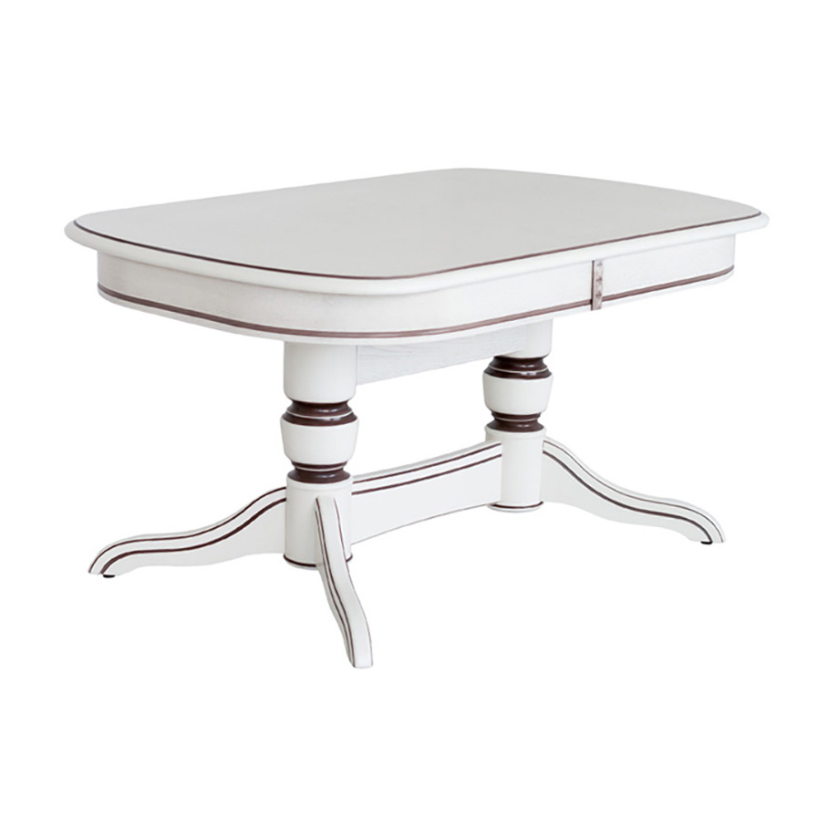 картинка Стол Лира-4 (трансформер) 1250(1600)*800*620(780) с патиной (тон 1 с коричневой патиной) от магазина DFCH 