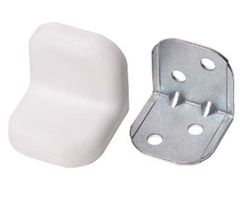 картинка Уголок крепежный мебельный 24х24х25х1,2мм УКБ 01 - белый  (1) от магазина DFCH 