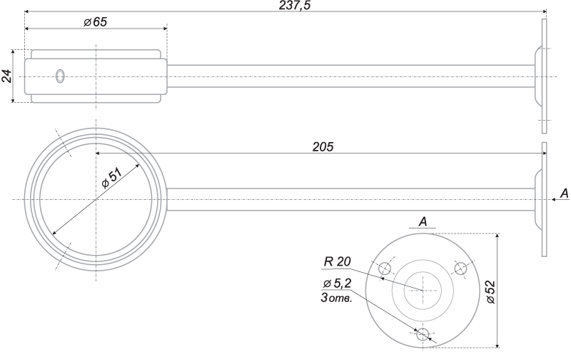 картинка Боковое крепление для барной системы SPC100/CP от магазина DFCH 
