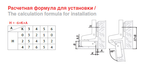 картинка Мебельная петля H402C21/1330 от магазина DFCH 