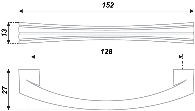картинка Мебельная ручка ERIKA RS270DBL.4/128 от магазина DFCH 