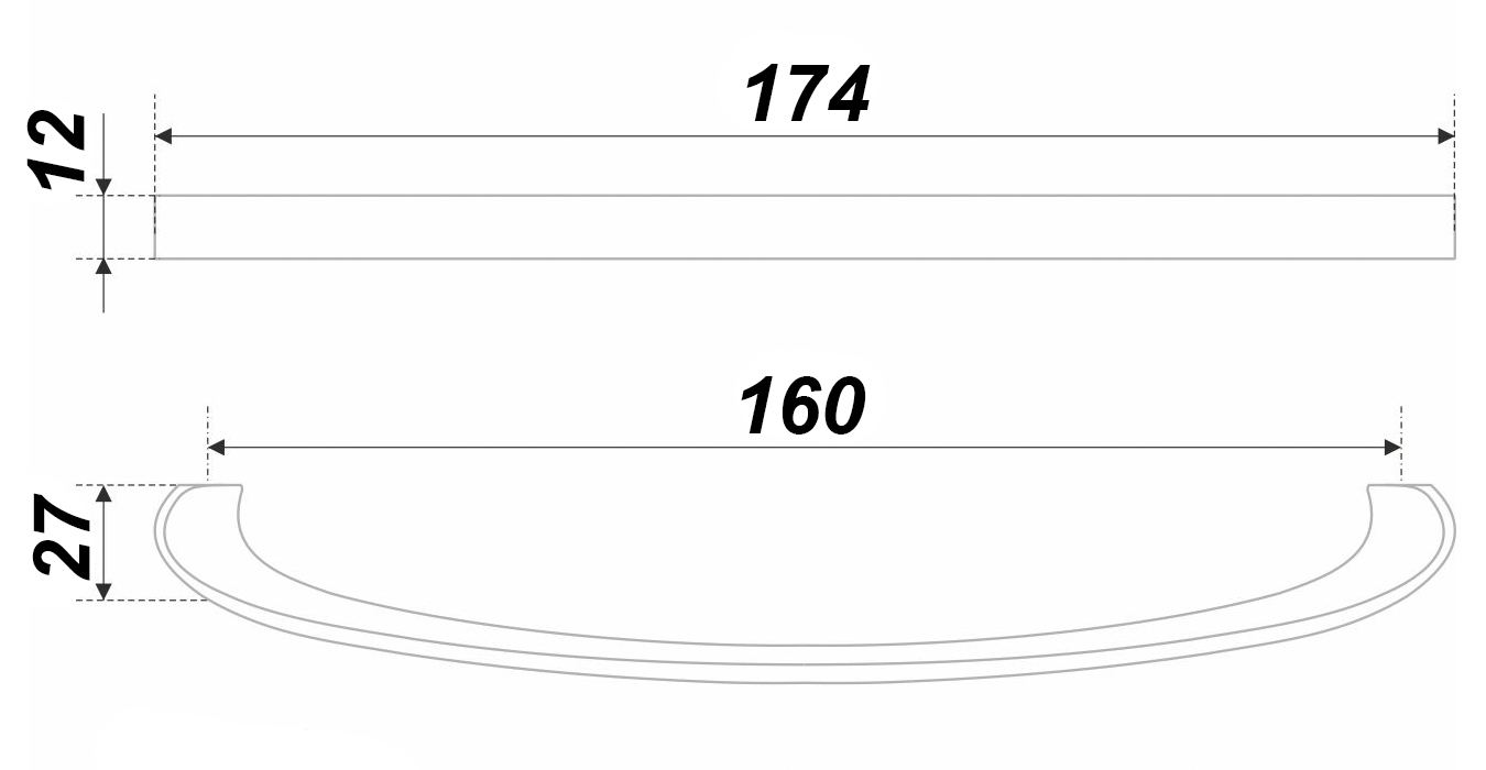 картинка Мебельная ручка MILA RS197BSN.4/160 от магазина DFCH 