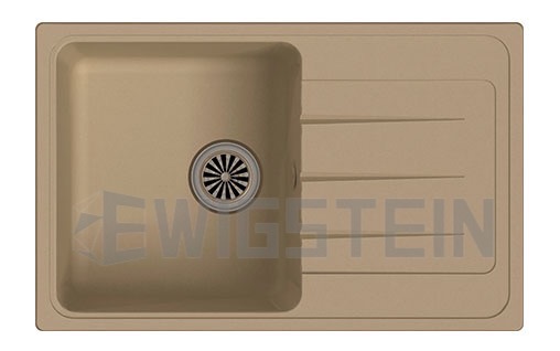 EW- Elegant 50F Мойка композитная (в базу 500мм) 1-чаша+крыло 762*480мм купить по цене от  в Петербурге и Москве
