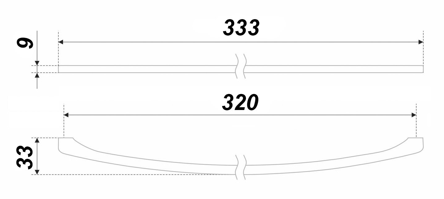 картинка Мебельная ручка COSTA RS221BSN.4/320 от магазина DFCH 