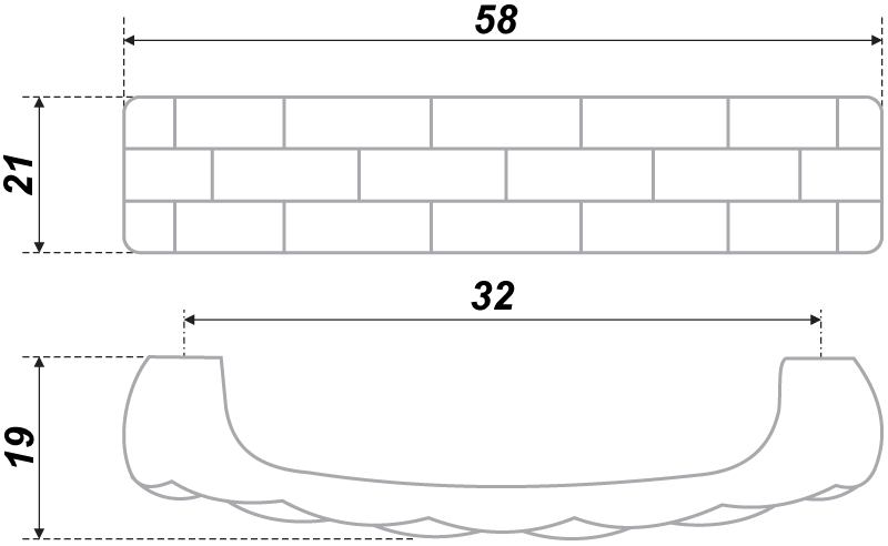 картинка Мебельная ручка RS403BAB.4/32 от магазина DFCH 