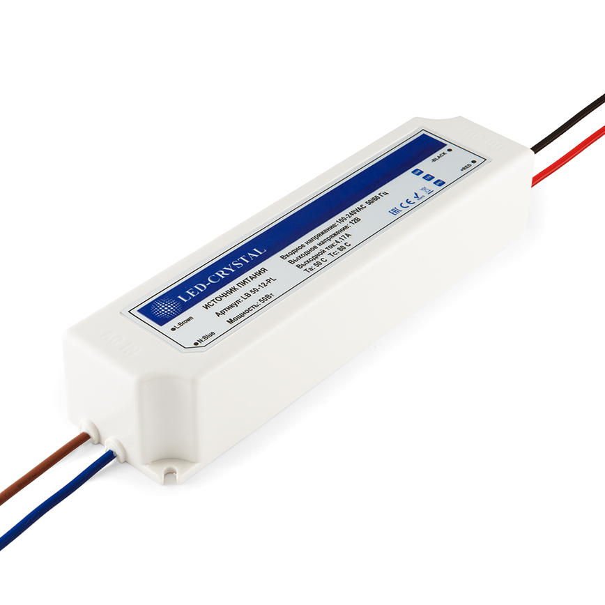 картинка Источник питания 12V/50W, IP67, пластик (LB 50-12-PL) от магазина DFCH 