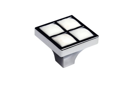 картинка RС411СР*CrW.4 (Ручка кнопка, белая) от магазина DFCH 