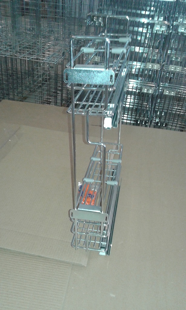 картинка *Бутылочница 2-х ур.,база 150мм (110х450х530) ЮММ Квадро Hettich с ПРАВЫМ бок.кр.,с рег.фас. c дов.( от магазина DFCH 
