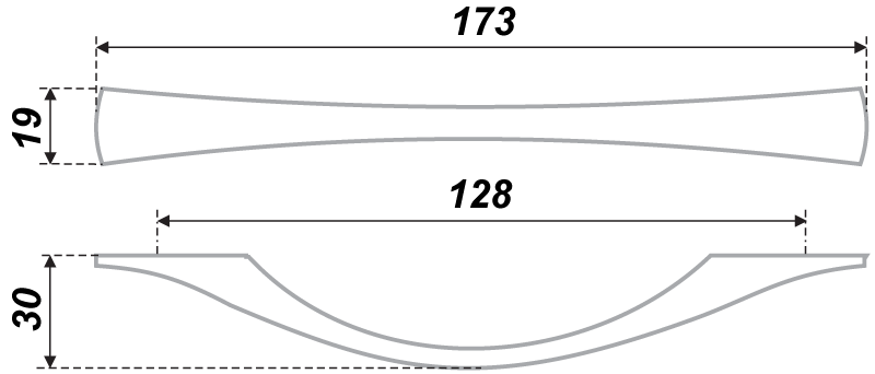 картинка Мебельная ручка RS034SC.4/128 от магазина DFCH 