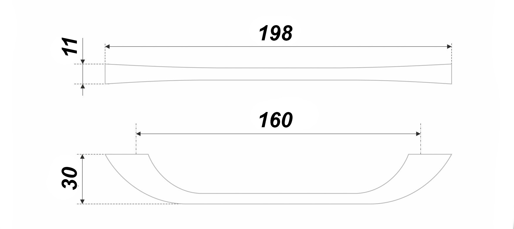 картинка Мебельная ручка ARTLINE RS195MBSN.1/160 от магазина DFCH 