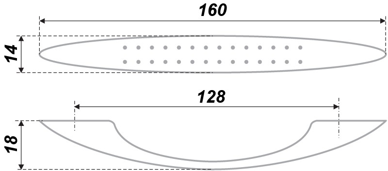 картинка Мебельная ручка RS823CP.3/128 от магазина DFCH 