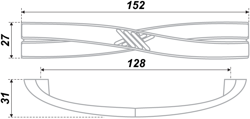 картинка Мебельная ручка RS405BAZ.3/128 от магазина DFCH 