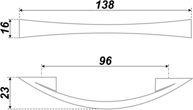 картинка Мебельная ручка RS005GP.4/96 от магазина DFCH 