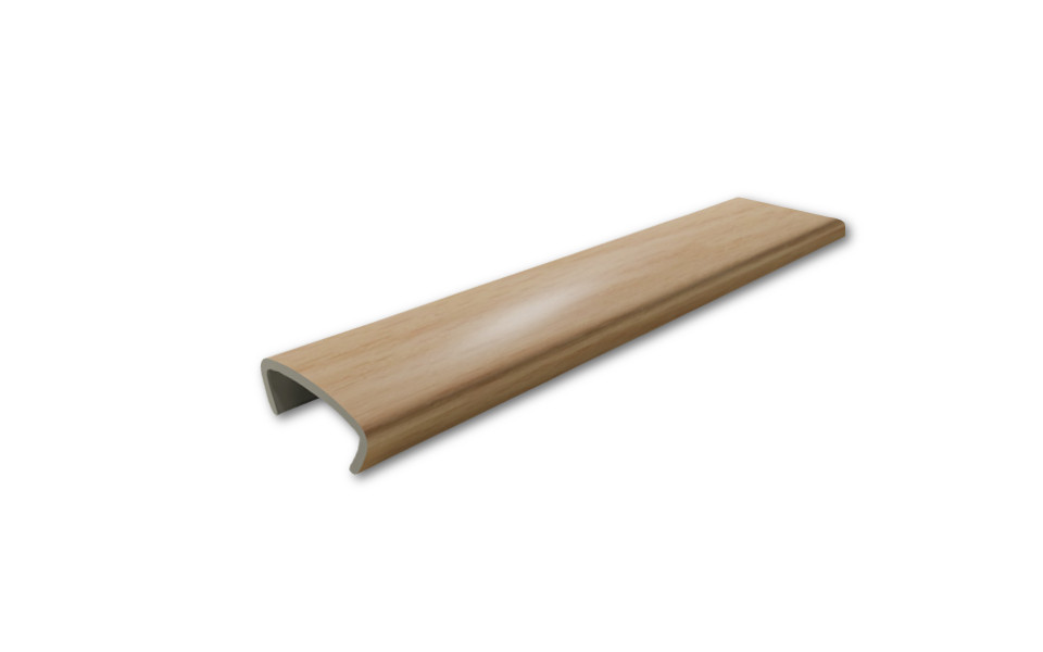 картинка Бук светлый профиль ПВХ П-обр.накладной "щелк и готово" 16мм/3м Россия 02 от магазина DFCH 