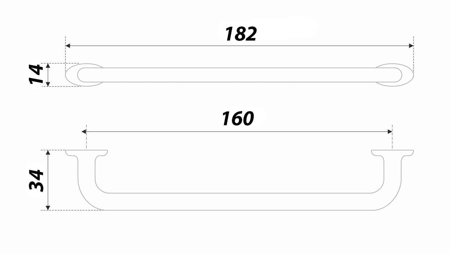 картинка Мебельная ручка ICELINE RS294TFL.4/160 от магазина DFCH 