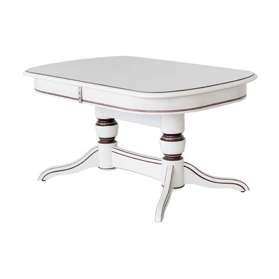 картинка Стол Лира-4 (трансформер) 1250(1600)*800*620(780) с патиной (тон 1 с коричневой патиной) от магазина DFCH 