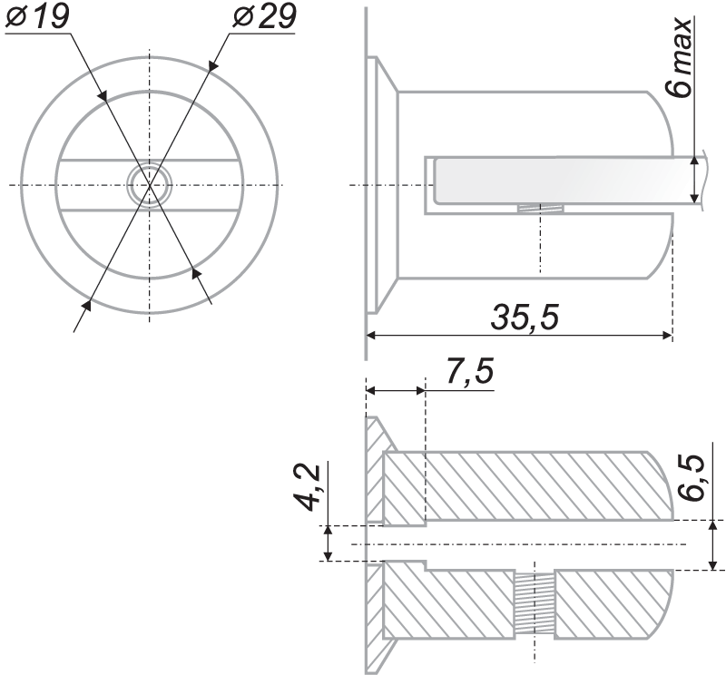 картинка Полкодержатель P514CP.2 от магазина DFCH 