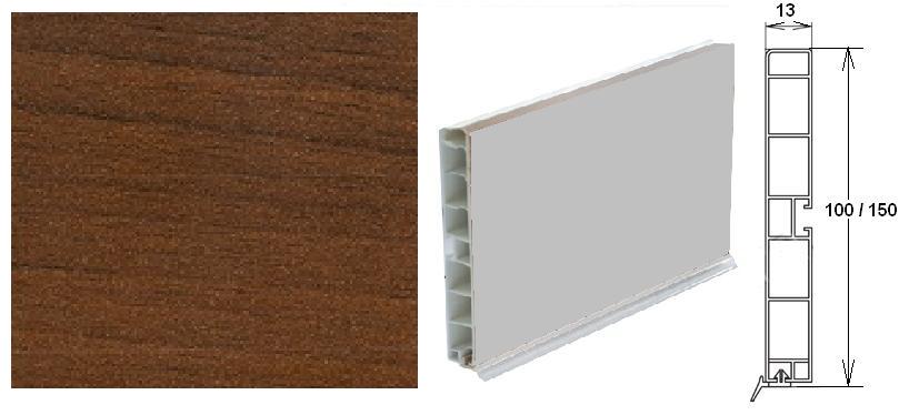 Цоколь пластиковый 4000*100*14 орех тёмный Ограниченно годен купить по цене от  в Петербурге и Москве
