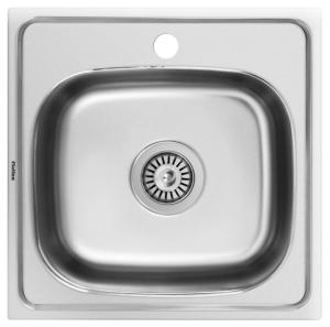 Мойка врезная, нержавейка, одна чаша 130 А  CAPRI /0,8-180мм/ 465х465 (не заказывать) купить по цене от  в Петербурге и Москве
