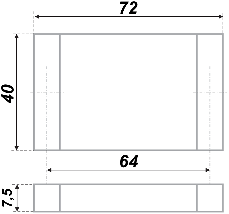 картинка Мебельная ручка RS076BSN.3/64 от магазина DFCH 