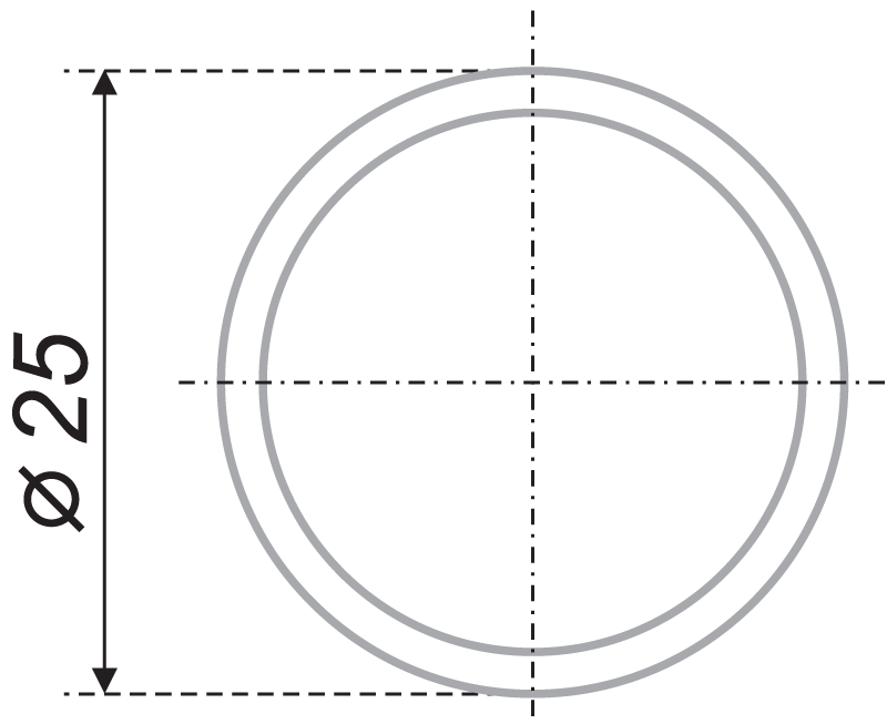 картинка Труба 25 мм TR03/2,5*300/1CP/1 от магазина DFCH 