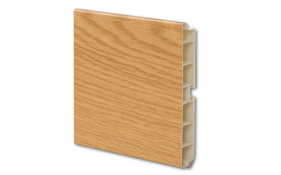 Цоколь пластиковый 4000*100*14 дуб горный (№1) купить по цене от  в Петербурге и Москве
