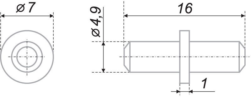 картинка Полкодержатель P101ZN.56 от магазина DFCH 