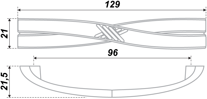 картинка Мебельная ручка RS405EAB.3/96 от магазина DFCH 
