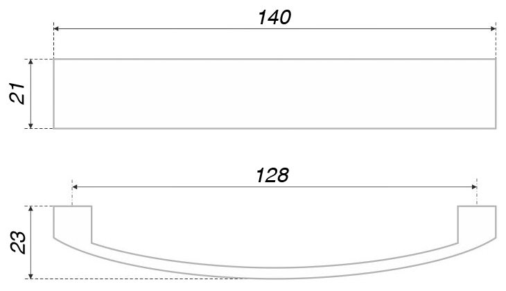 картинка Мебельная ручка RS191CP.4/128 от магазина DFCH 
