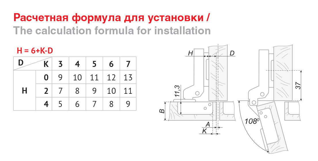 картинка Мебельная петля H102C51/0110 от магазина DFCH 