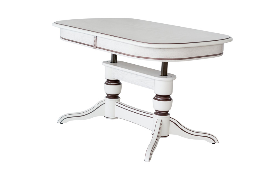 картинка Стол Лира-4 (трансформер) 1250(1600)*800*620(780) с патиной (тон 1 с коричневой патиной) от магазина DFCH 